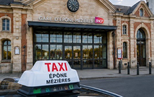 Taxi à la gare d'Épône-Mézières